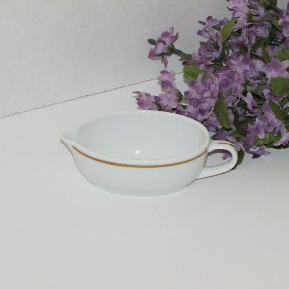 Noritake Fine China Mini Sauce Gravy Boat 2788 Gold Band Vintage Dinnerware - Picture 3 of 9
